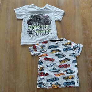 Toddler Boy - Size 2T- Monster Jam Truck and Hot Wheels T-Shirt Set